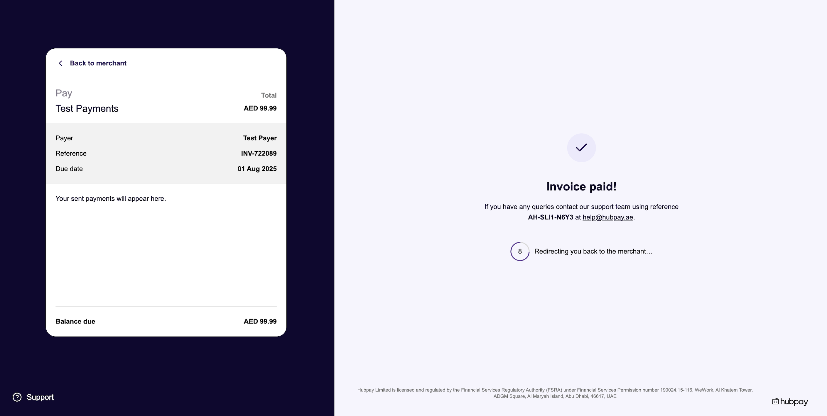 payment portal redirect